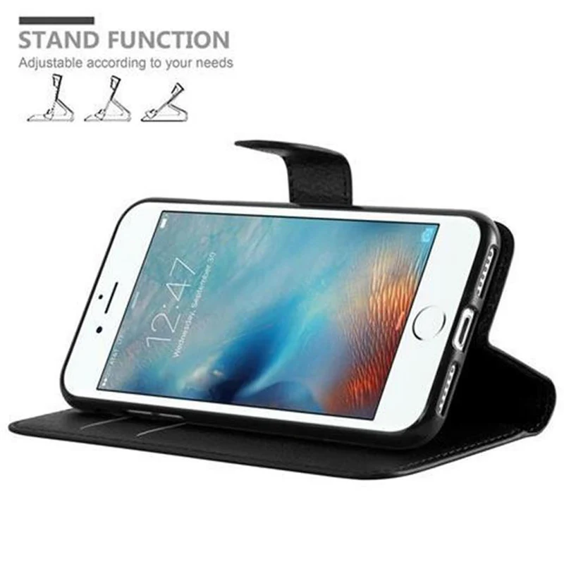 Cadorabo Hülle kompatibel mit Apple iPhone 7 / 7S / 8 / SE 2020 Schutzhülle mit Magnetverschluss, Standfunktion und Kartenfach