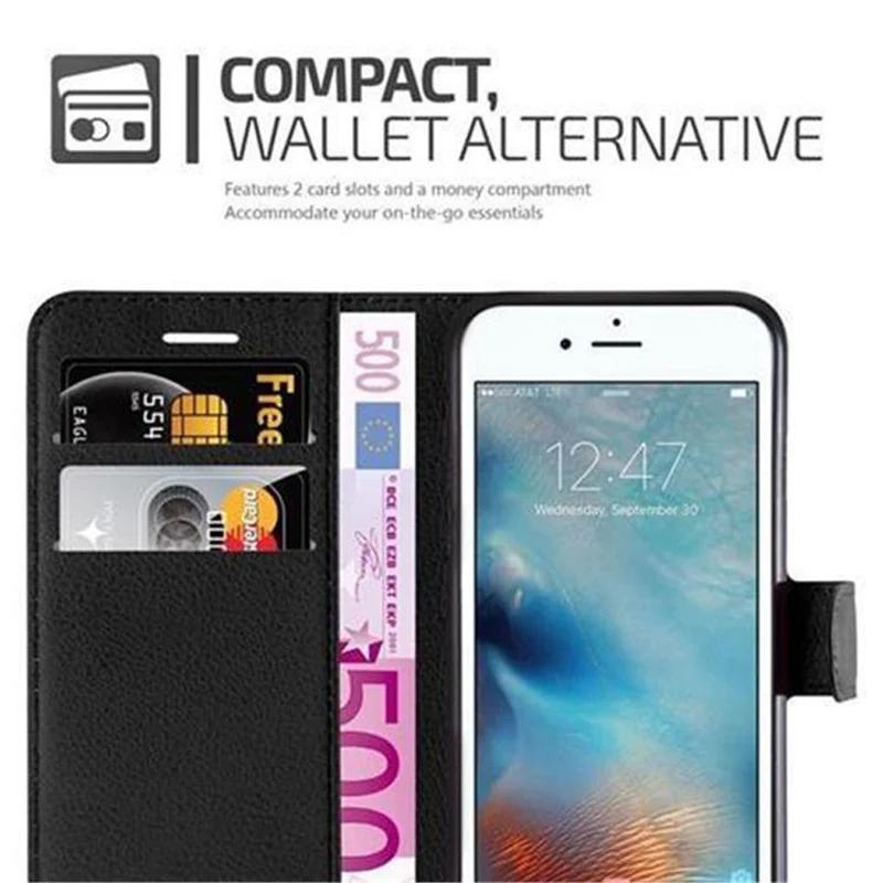 Cadorabo Hülle kompatibel mit Apple iPhone 7 / 7S / 8 / SE 2020 Schutzhülle mit Magnetverschluss, Standfunktion und Kartenfach