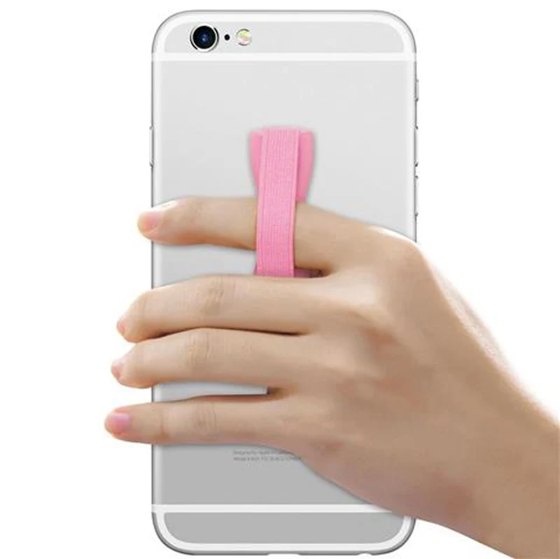 Cadorabo Finger-Halterung Sling Grip für Smartphone / Tablet / iPod / eReader Griff Henkel Sling Schlaufe Riemen in ROSA