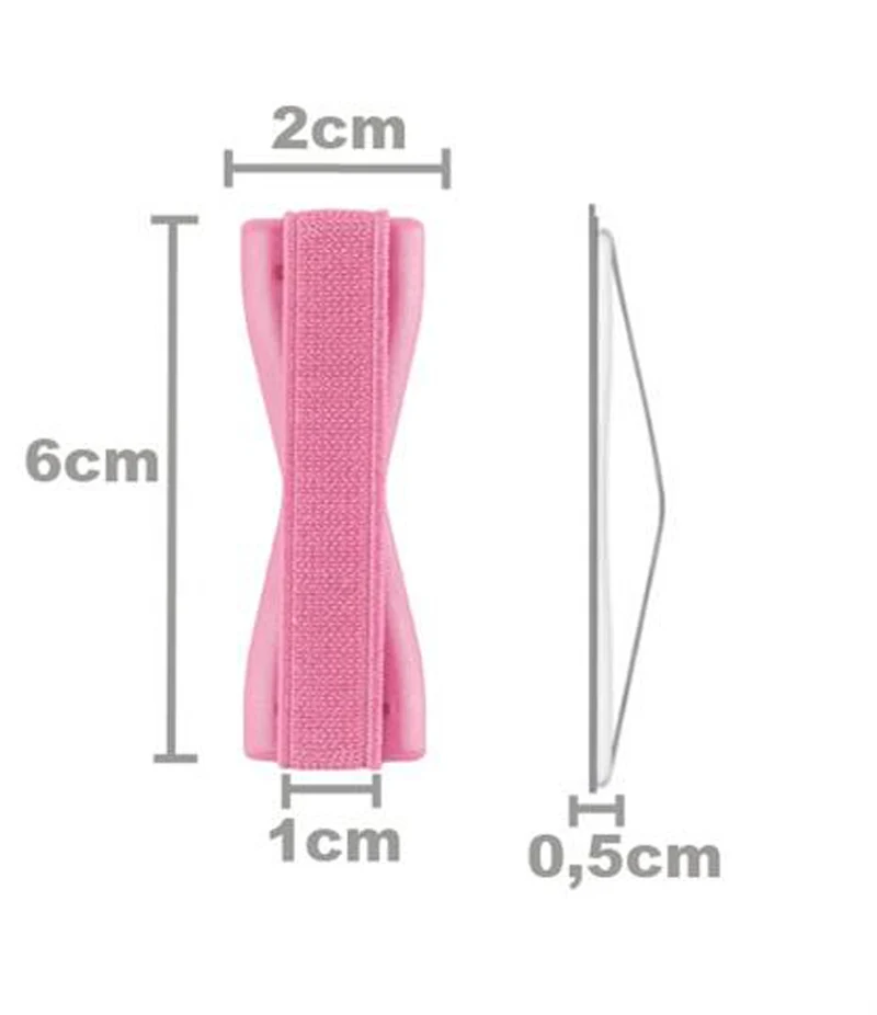 Cadorabo Finger-Halterung Sling Grip für Smartphone / Tablet / iPod / eReader Griff Henkel Sling Schlaufe Riemen in ROSA