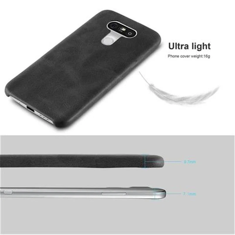 Cadorabo Hülle kompatibel mit LG G5 Hard Case Schutzhülle aus Kunstleder