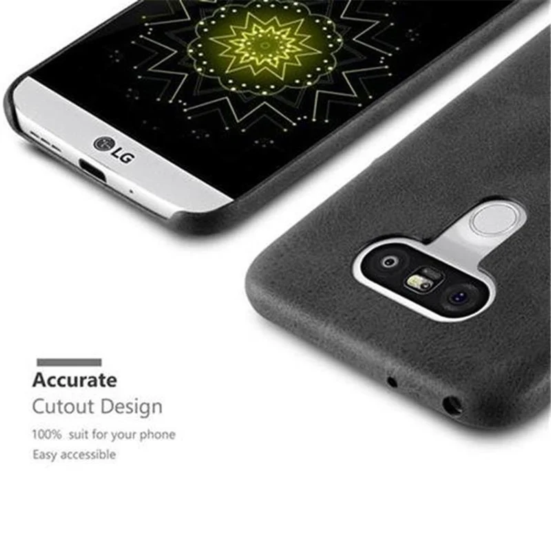 Cadorabo Hülle kompatibel mit LG G5 Hard Case Schutzhülle aus Kunstleder