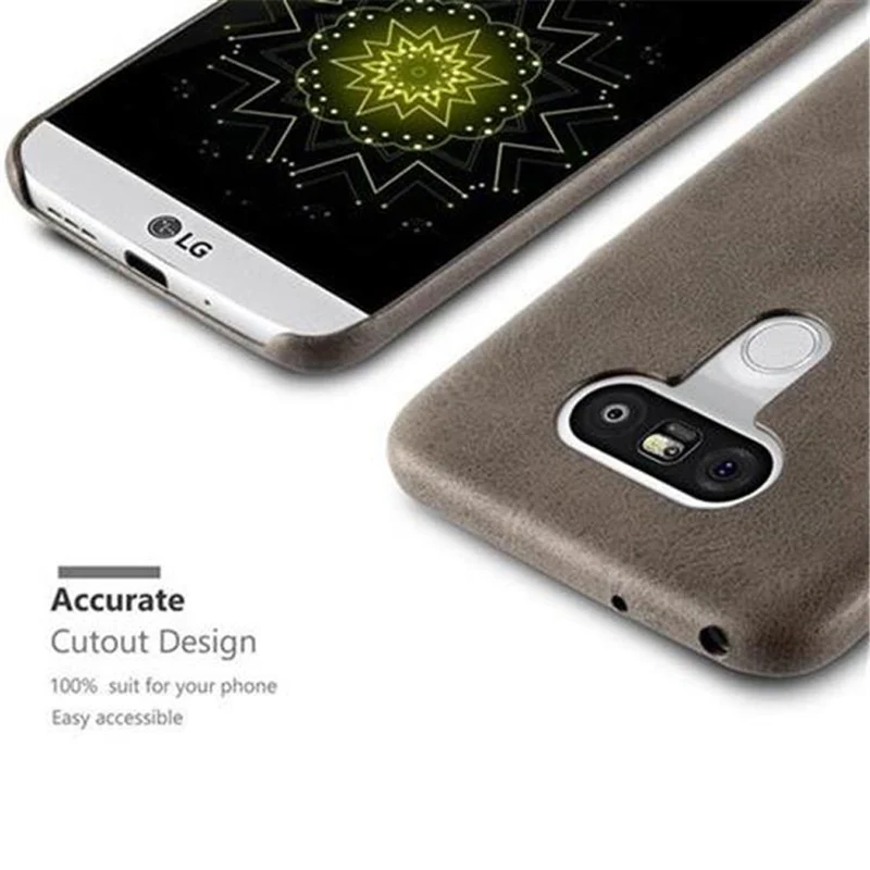 Cadorabo Hülle kompatibel mit LG G5 Hard Case Schutzhülle aus Kunstleder