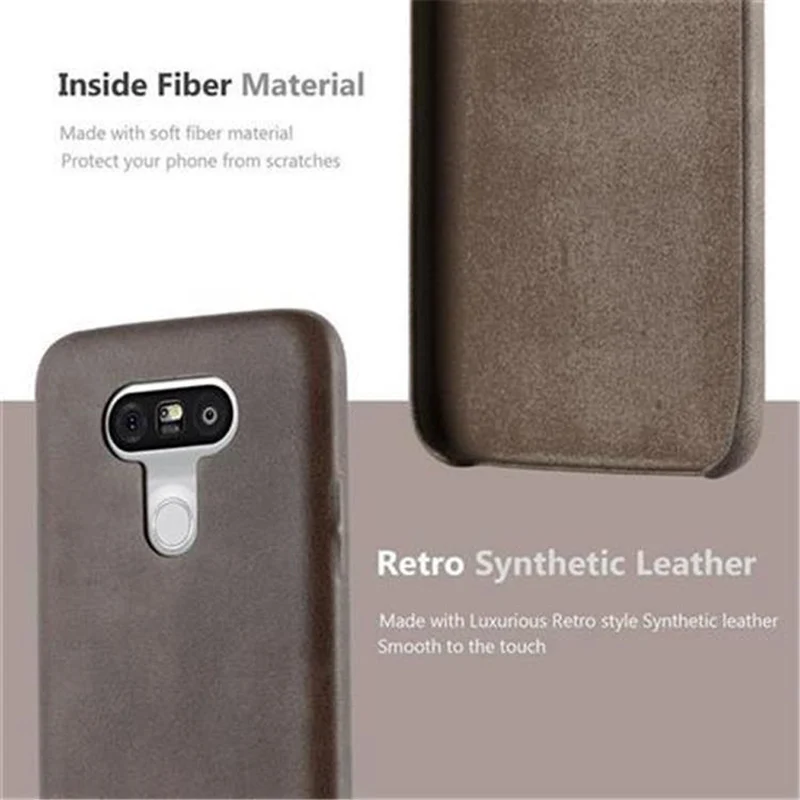 Cadorabo Hülle kompatibel mit LG G5 Hard Case Schutzhülle aus Kunstleder