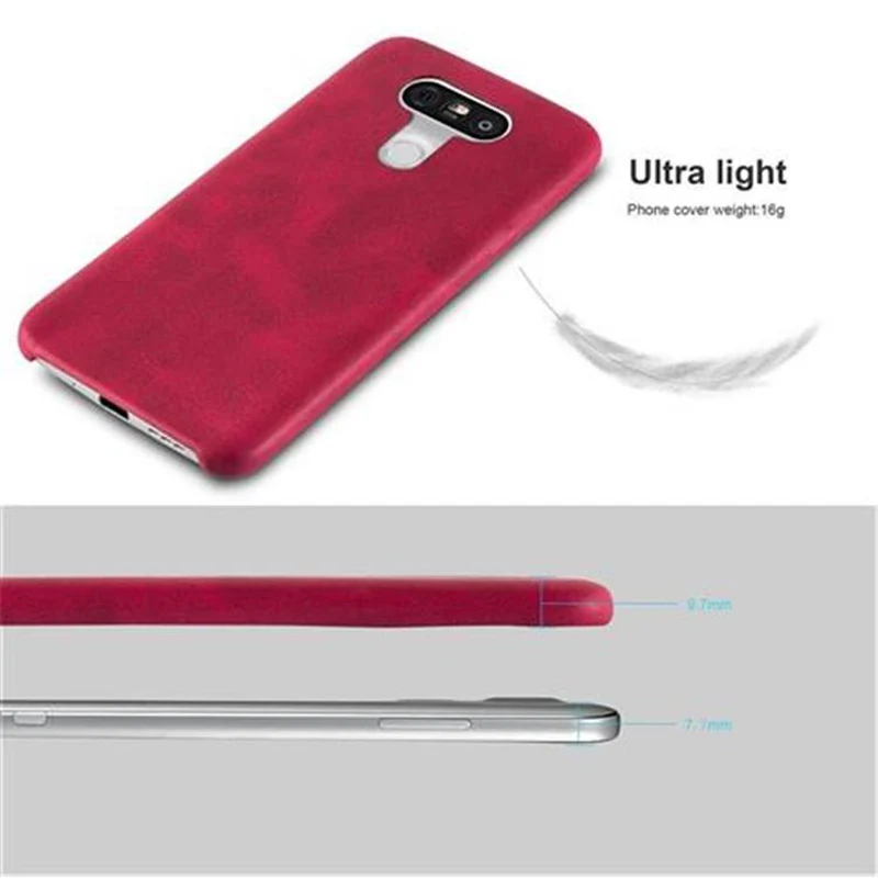 Cadorabo Hülle kompatibel mit LG G5 Hard Case Schutzhülle aus Kunstleder