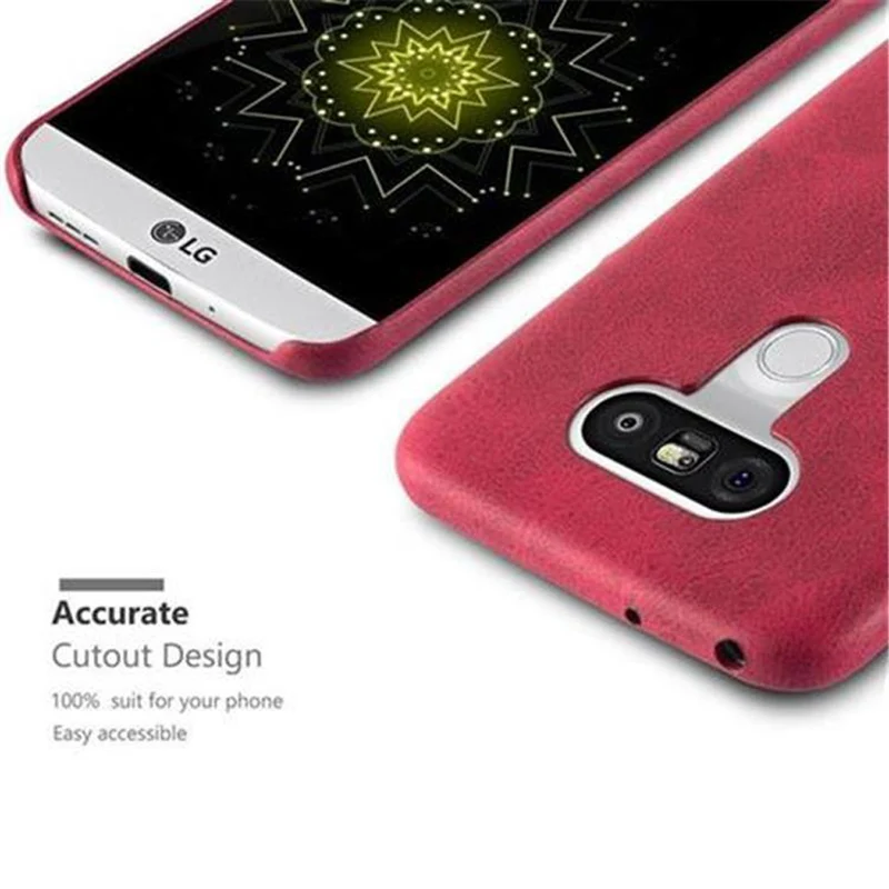 Cadorabo Hülle kompatibel mit LG G5 Hard Case Schutzhülle aus Kunstleder