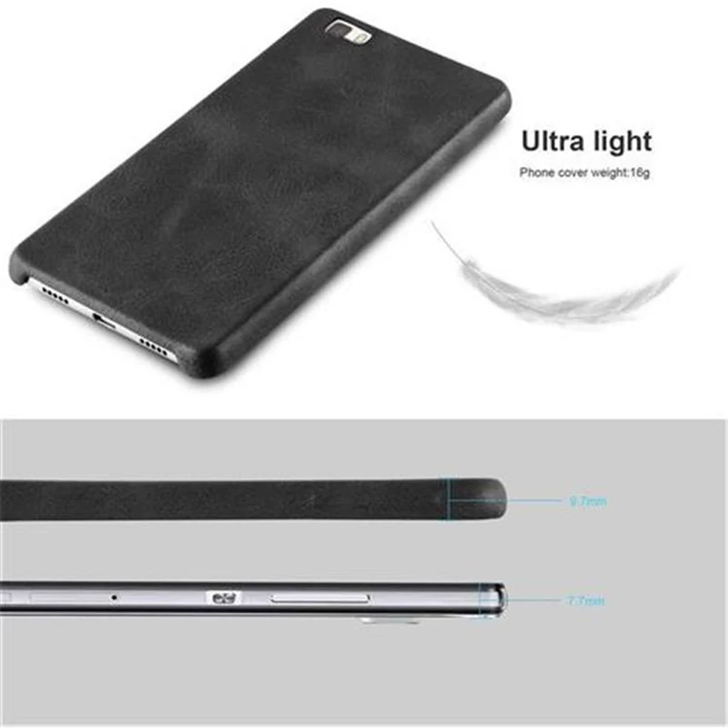 Cadorabo Hülle kompatibel mit Huawei P8 LITE 2015 Hard Case Schutzhülle aus Kunstleder