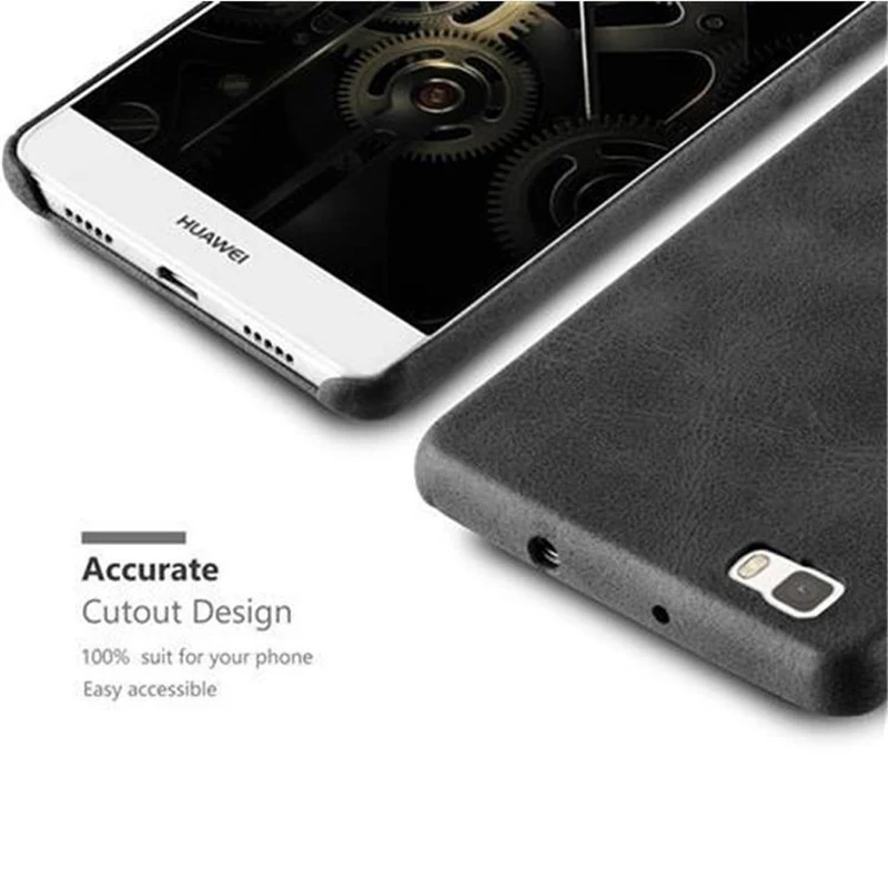 Cadorabo Hülle kompatibel mit Huawei P8 LITE 2015 Hard Case Schutzhülle aus Kunstleder