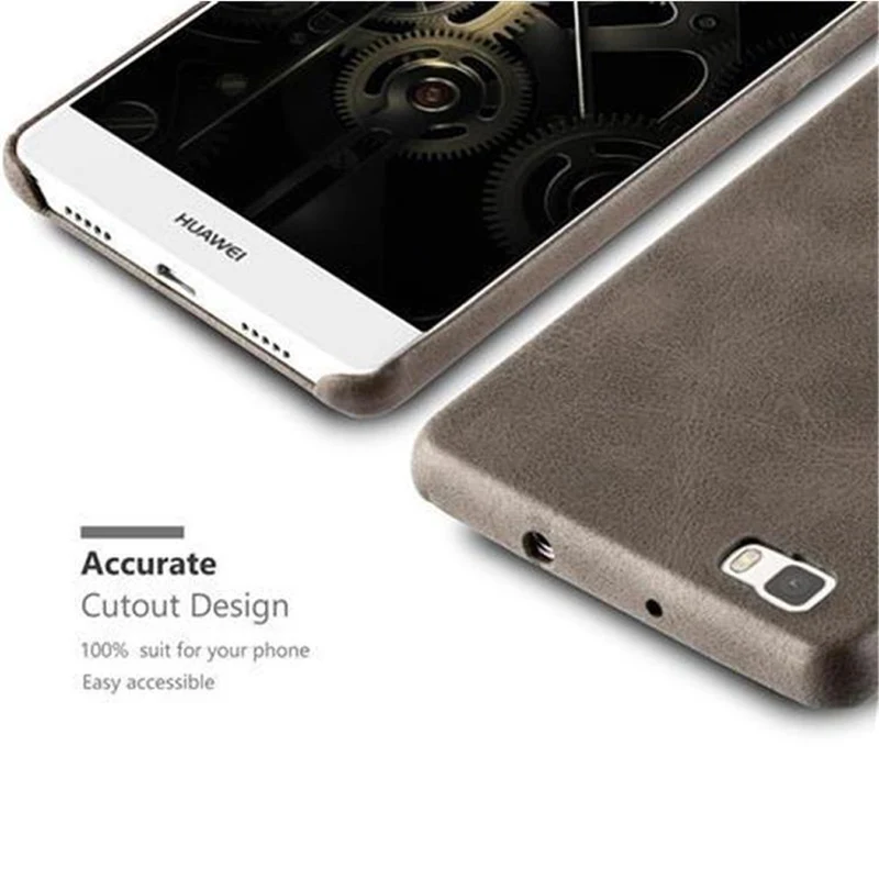 Cadorabo Hülle kompatibel mit Huawei P8 LITE 2015 Hard Case Schutzhülle aus Kunstleder