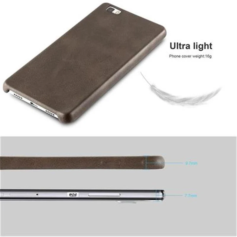 Cadorabo Hülle kompatibel mit Huawei P8 LITE 2015 Hard Case Schutzhülle aus Kunstleder