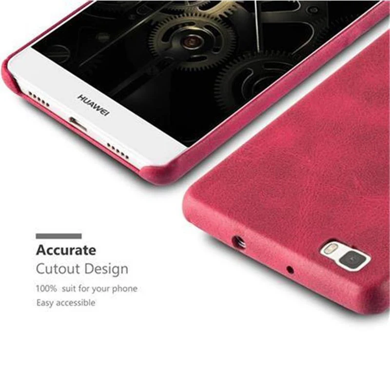 Cadorabo Hülle kompatibel mit Huawei P8 LITE 2015 Hard Case Schutzhülle aus Kunstleder