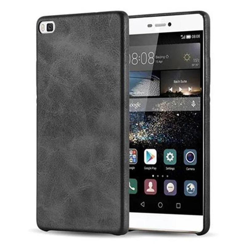 Cadorabo Hülle kompatibel mit Huawei P8 Hard Case Schutzhülle aus Kunstleder