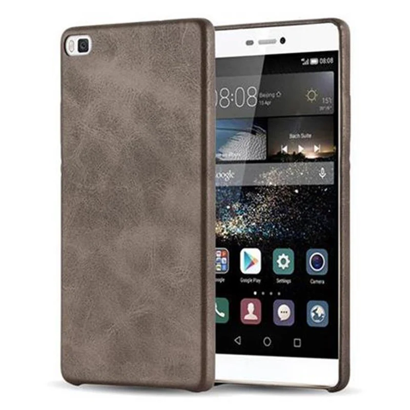 Cadorabo Hülle kompatibel mit Huawei P8 Hard Case Schutzhülle aus Kunstleder