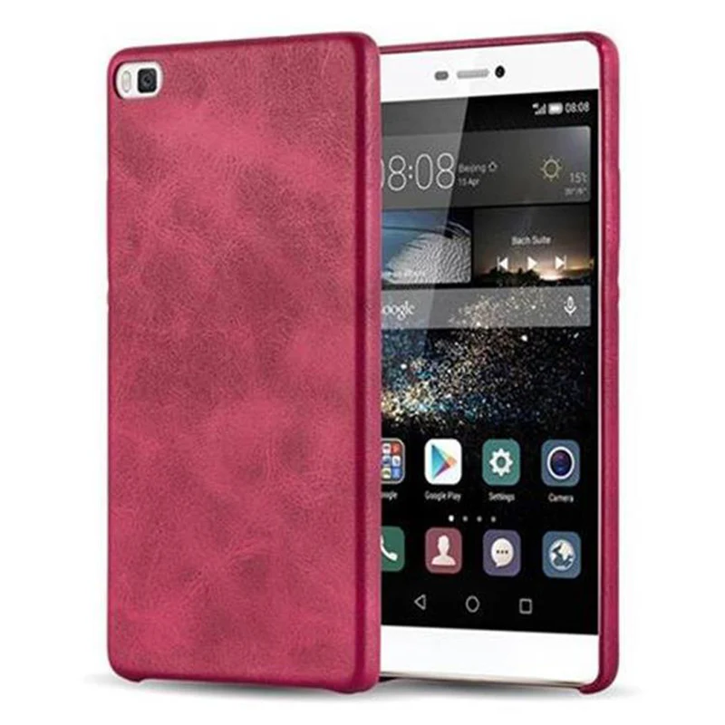 Cadorabo Hülle kompatibel mit Huawei P8 Hard Case Schutzhülle aus Kunstleder