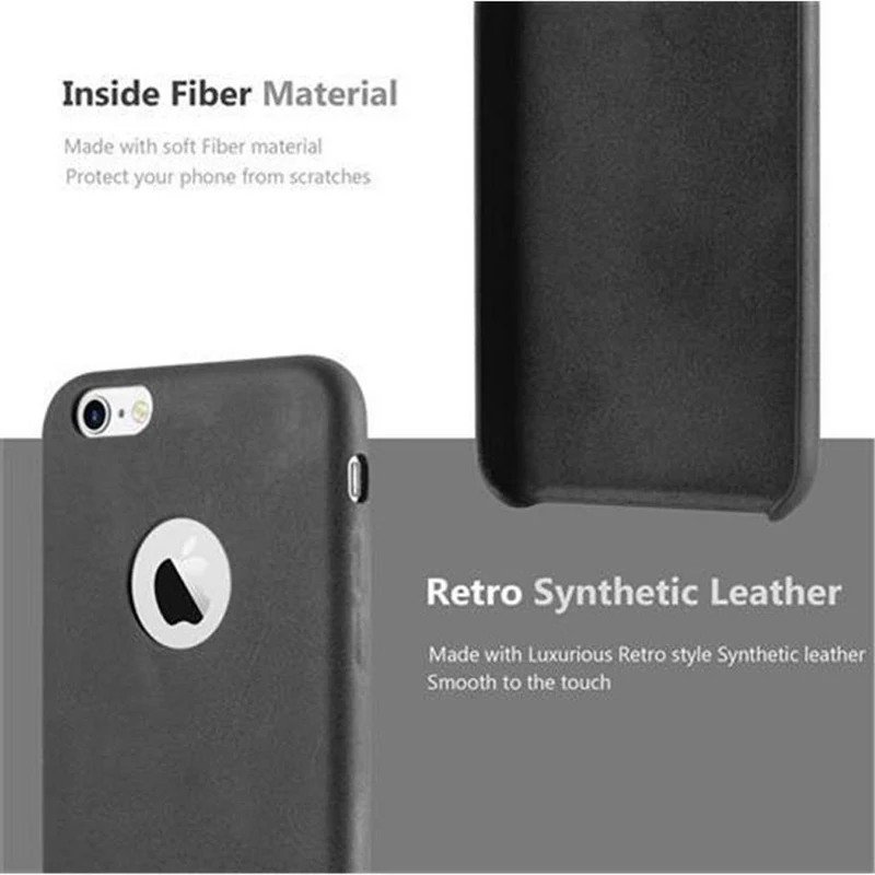 Cadorabo Hülle kompatibel mit Apple iPhone 6 / 6S Hard Case Schutzhülle aus Kunstleder