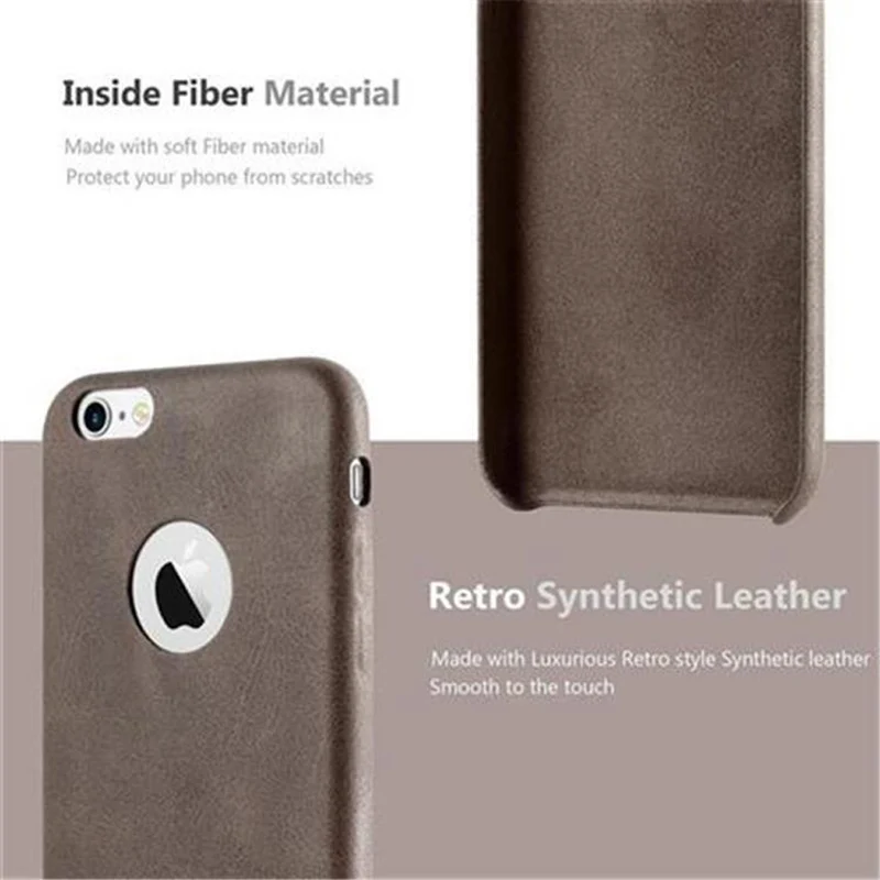 Cadorabo Hülle kompatibel mit Apple iPhone 6 / 6S Hard Case Schutzhülle aus Kunstleder