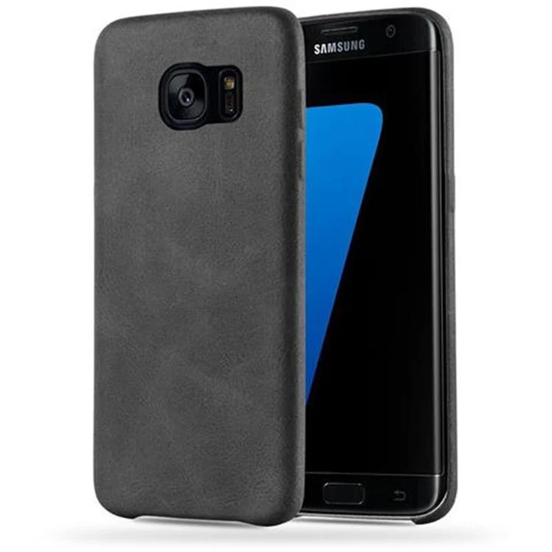 Cadorabo Hülle kompatibel mit Samsung Galaxy S7 EDGE Hard Case Schutzhülle aus Kunstleder