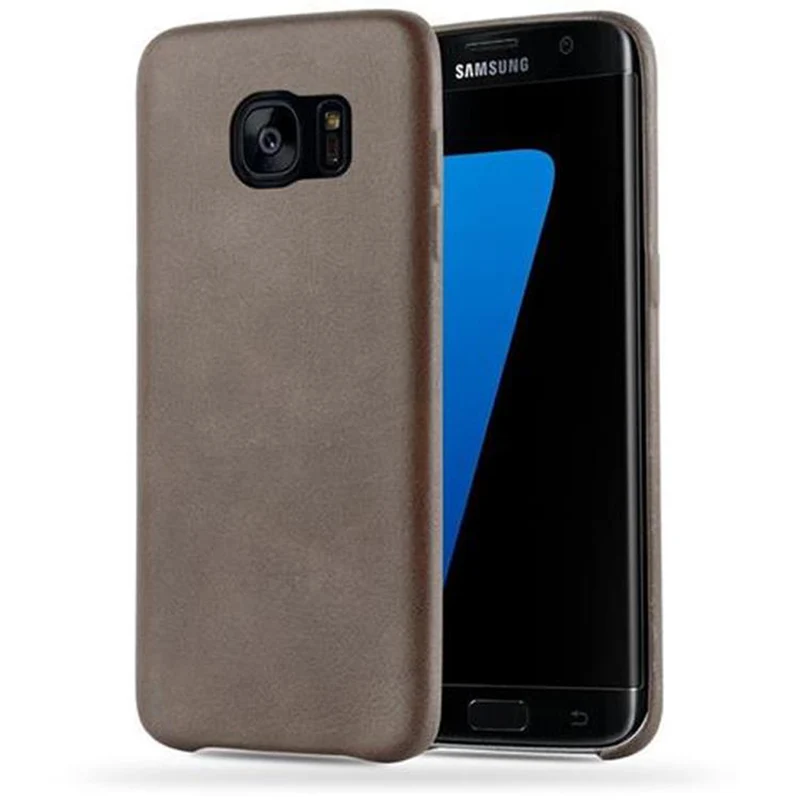 Cadorabo Hülle kompatibel mit Samsung Galaxy S7 EDGE Hard Case Schutzhülle aus Kunstleder