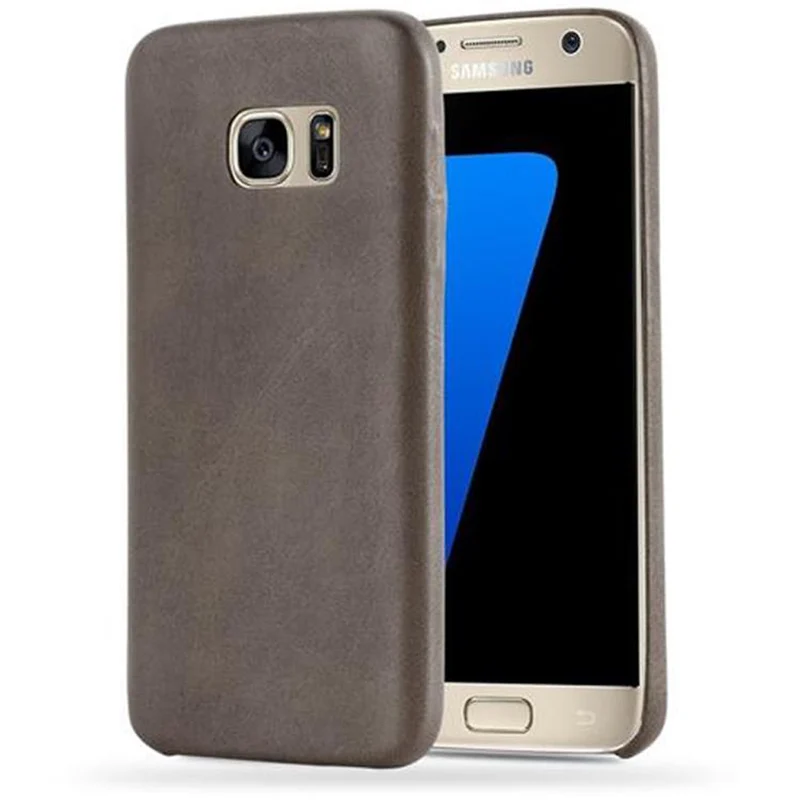 Cadorabo Hülle kompatibel mit Samsung Galaxy S7 Hard Case Schutzhülle aus Kunstleder