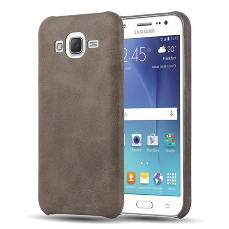Cadorabo Hülle kompatibel mit Samsung Galaxy J5 2015 Hard Case Schutzhülle aus Kunstleder