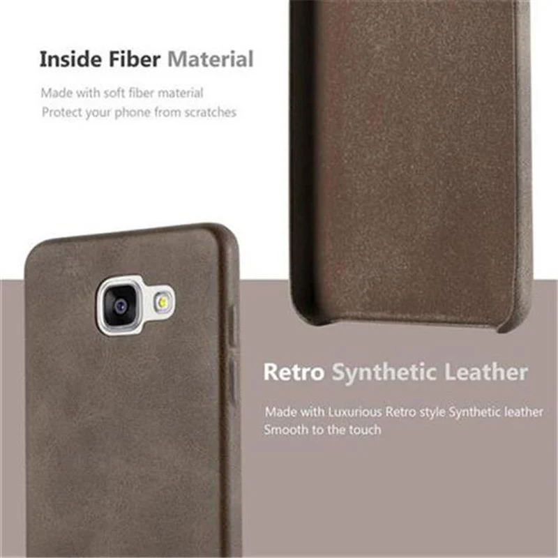 Cadorabo Hülle kompatibel mit Samsung Galaxy A5 2015 Hard Case Schutzhülle aus Kunstleder