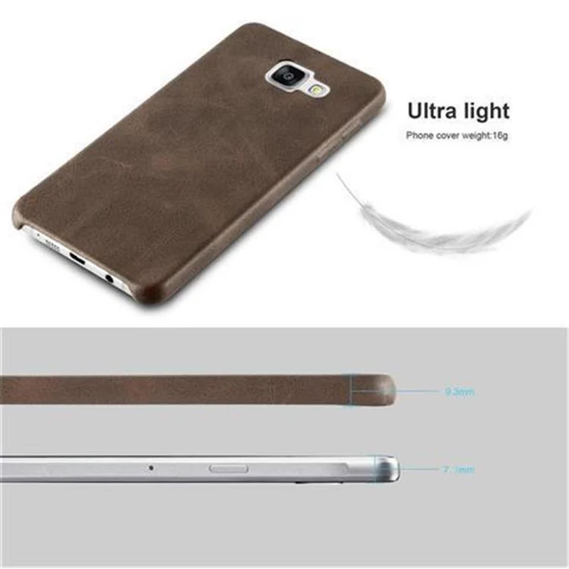 Cadorabo Hülle kompatibel mit Samsung Galaxy A5 2015 Hard Case Schutzhülle aus Kunstleder