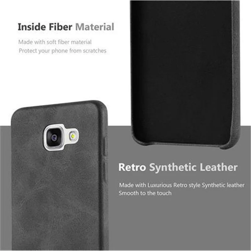 Cadorabo Hülle kompatibel mit Samsung Galaxy A3 2015 Hard Case Schutzhülle aus Kunstleder