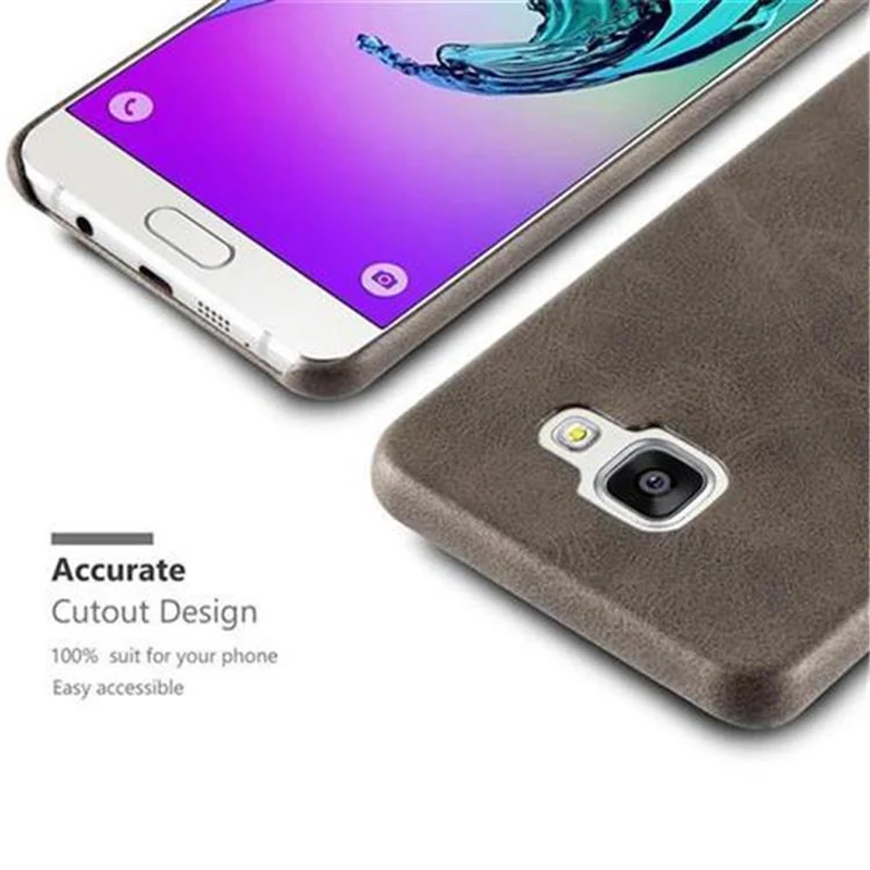 Cadorabo Hülle kompatibel mit Samsung Galaxy A3 2015 Hard Case Schutzhülle aus Kunstleder