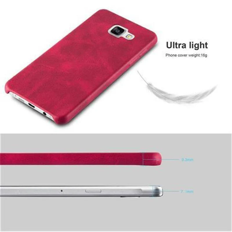 Cadorabo Hülle kompatibel mit Samsung Galaxy A3 2015 Hard Case Schutzhülle aus Kunstleder