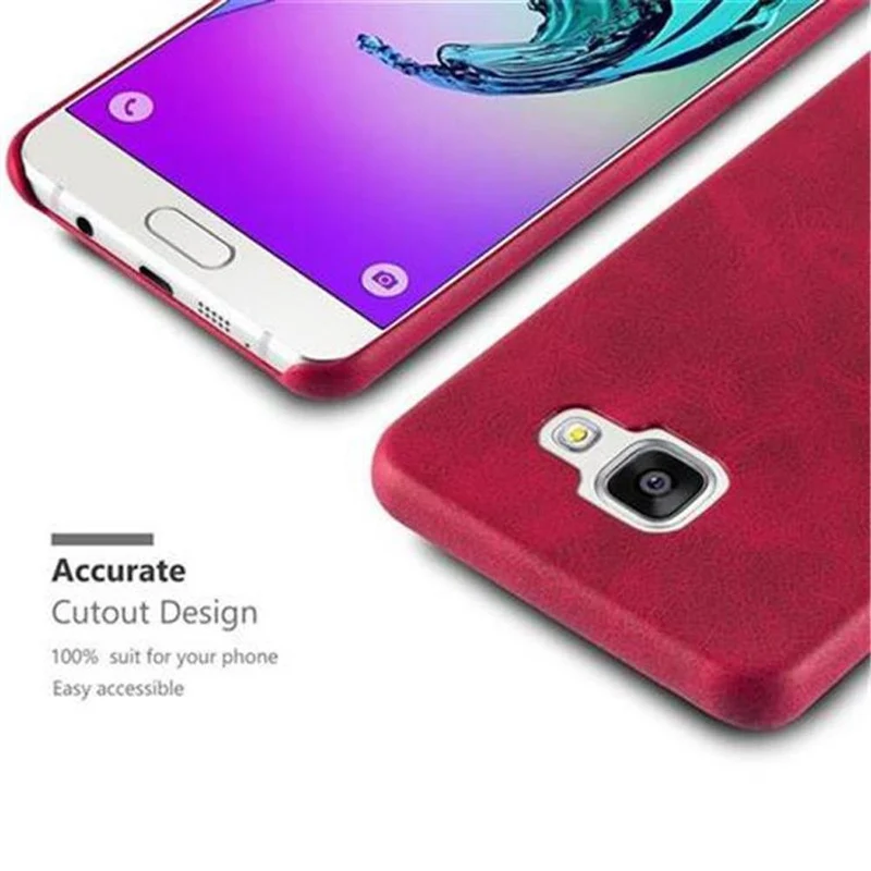 Cadorabo Hülle kompatibel mit Samsung Galaxy A3 2015 Hard Case Schutzhülle aus Kunstleder