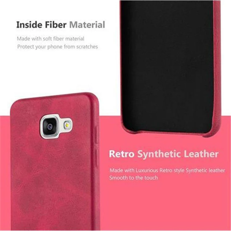 Cadorabo Hülle kompatibel mit Samsung Galaxy A3 2015 Hard Case Schutzhülle aus Kunstleder