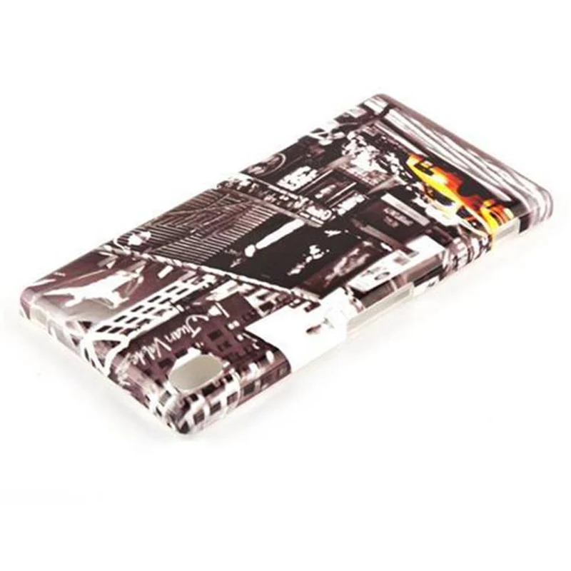 Cadorabo Hülle kompatibel mit Sony Xperia Z1 mit STARS AND STRIPES Aufdruck - Hard Case Schutzhülle im trendigen Design