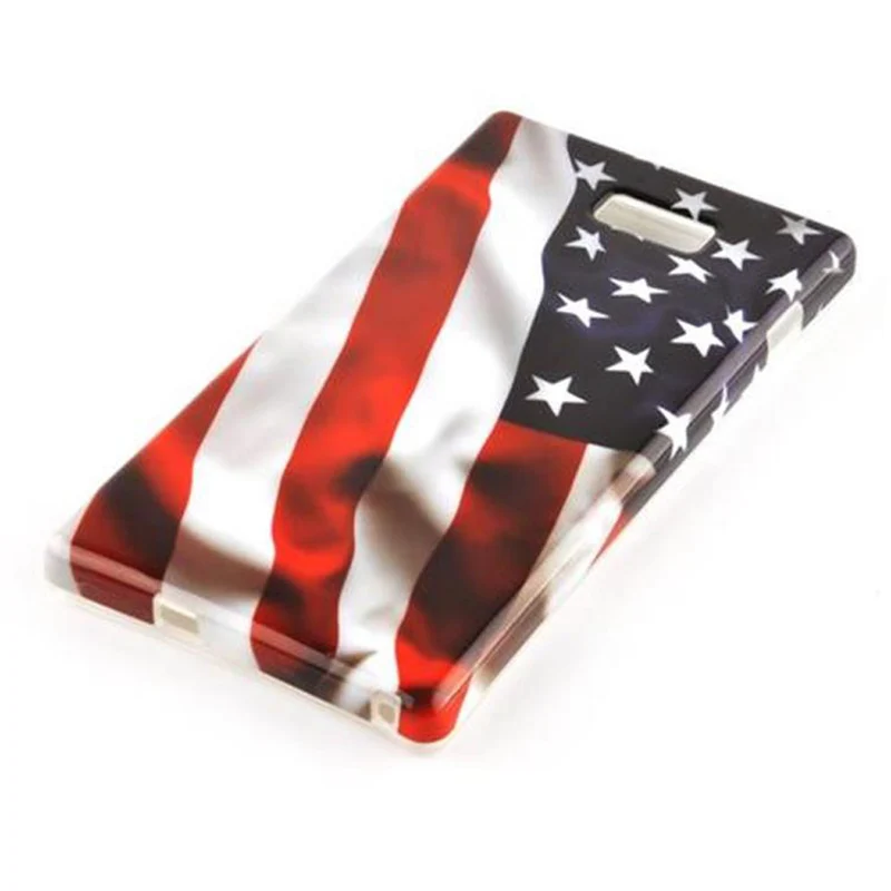 Cadorabo Hülle kompatibel mit Sony Xperia M2 / M2 AQUA mit STARS AND STRIPES Aufdruck - Hard Case Schutzhülle im trendigen Design