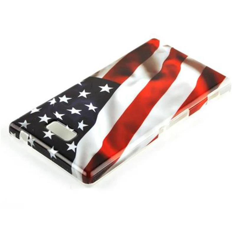 Cadorabo Hülle kompatibel mit Sony Xperia M2 / M2 AQUA mit STARS AND STRIPES Aufdruck - Hard Case Schutzhülle im trendigen Design