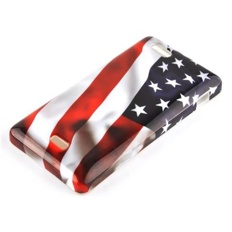 Cadorabo Hülle kompatibel mit Sony Xperia M mit STARS AND STRIPES Aufdruck - Hard Case Schutzhülle im trendigen Design
