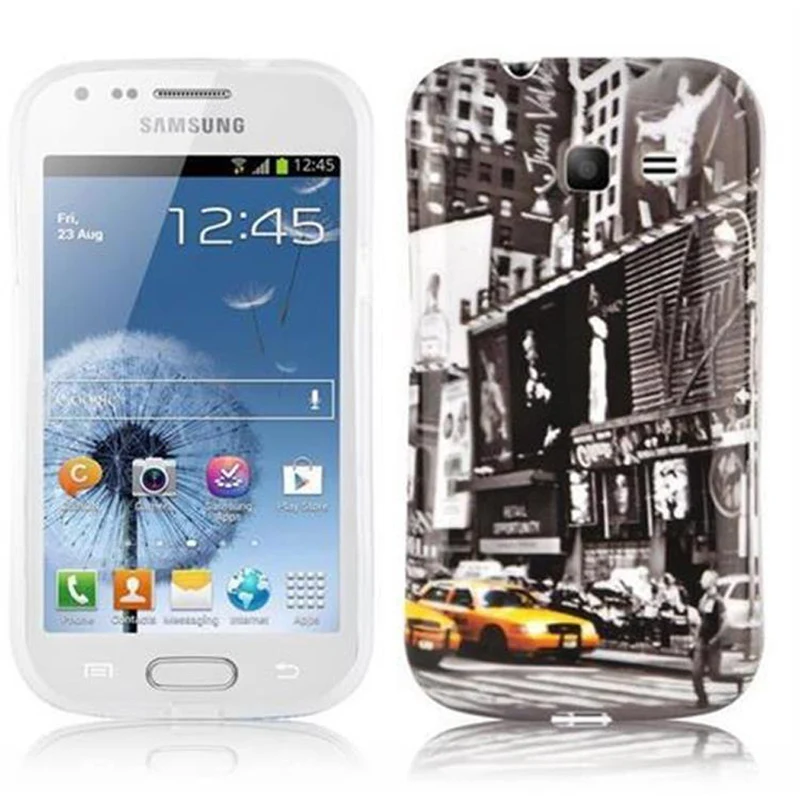 Cadorabo Hülle kompatibel mit Samsung Galaxy TREND LITE mit STARS AND STRIPES Aufdruck - Hard Case Schutzhülle im trendigen Design