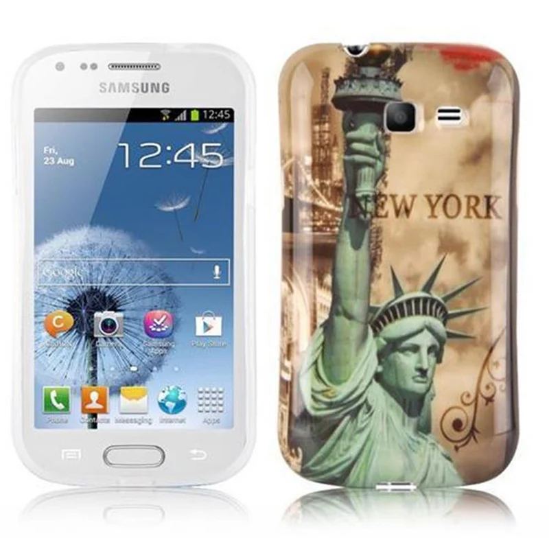 Cadorabo Hülle kompatibel mit Samsung Galaxy TREND LITE mit STARS AND STRIPES Aufdruck - Hard Case Schutzhülle im trendigen Design