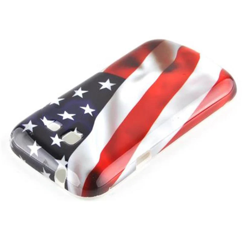 Cadorabo Hülle kompatibel mit Samsung Galaxy TREND LITE mit STARS AND STRIPES Aufdruck - Hard Case Schutzhülle im trendigen Design