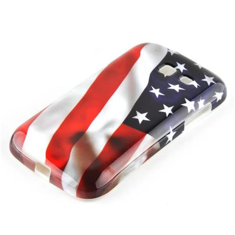 Cadorabo Hülle kompatibel mit Samsung Galaxy TREND LITE mit STARS AND STRIPES Aufdruck - Hard Case Schutzhülle im trendigen Design