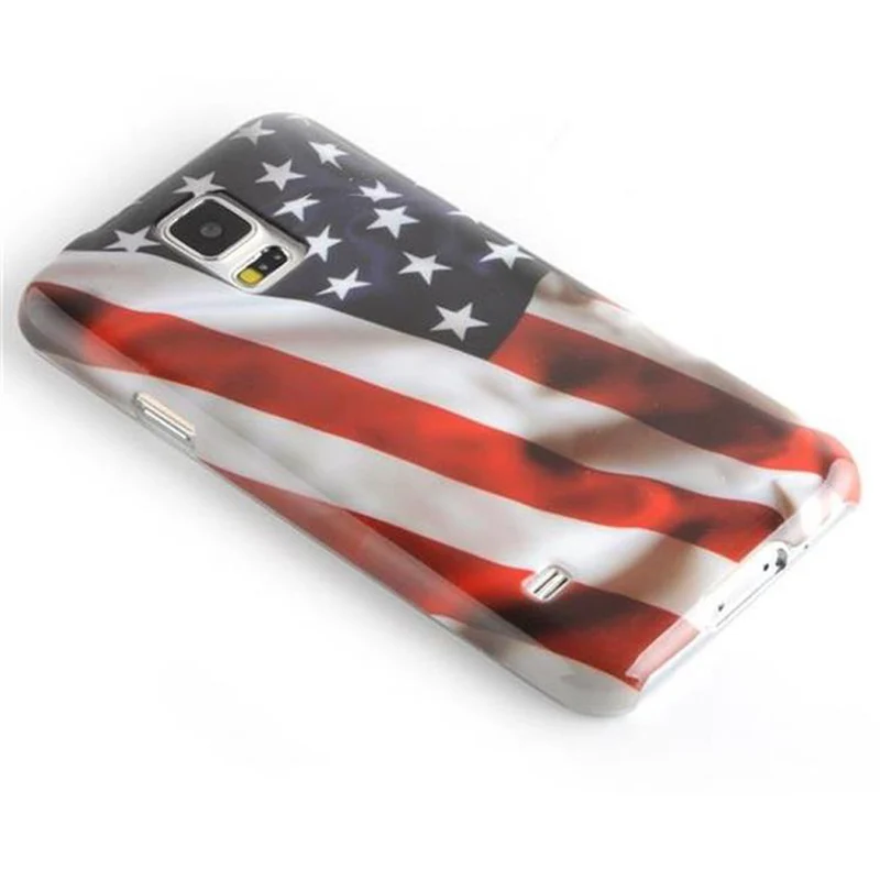 Cadorabo Hülle kompatibel mit Samsung Galaxy S5 / S5 NEO mit STARS AND STRIPES Aufdruck - Hard Case Schutzhülle im trendigen Design
