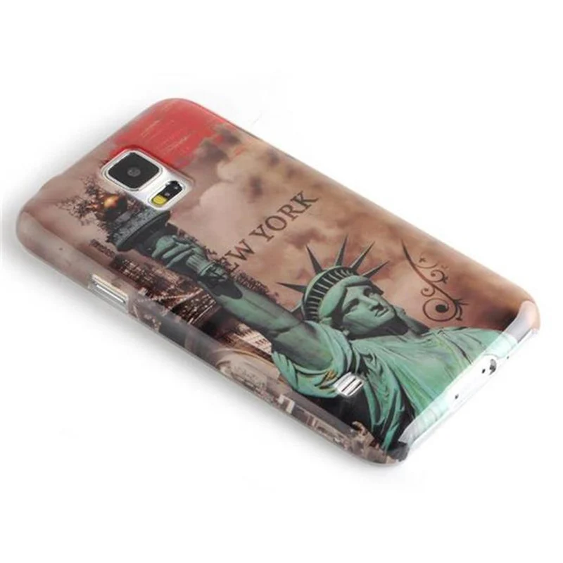 Cadorabo Hülle kompatibel mit Samsung Galaxy S5 / S5 NEO mit STARS AND STRIPES Aufdruck - Hard Case Schutzhülle im trendigen Design