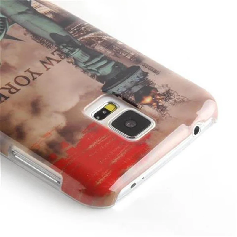Cadorabo Hülle kompatibel mit Samsung Galaxy S5 / S5 NEO mit STARS AND STRIPES Aufdruck - Hard Case Schutzhülle im trendigen Design