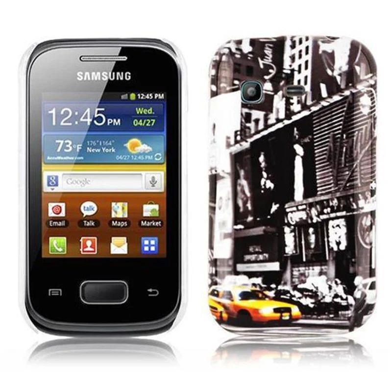 Cadorabo Hülle kompatibel mit Samsung Galaxy POCKET mit STARS AND STRIPES Aufdruck - Hard Case Schutzhülle im trendigen Design