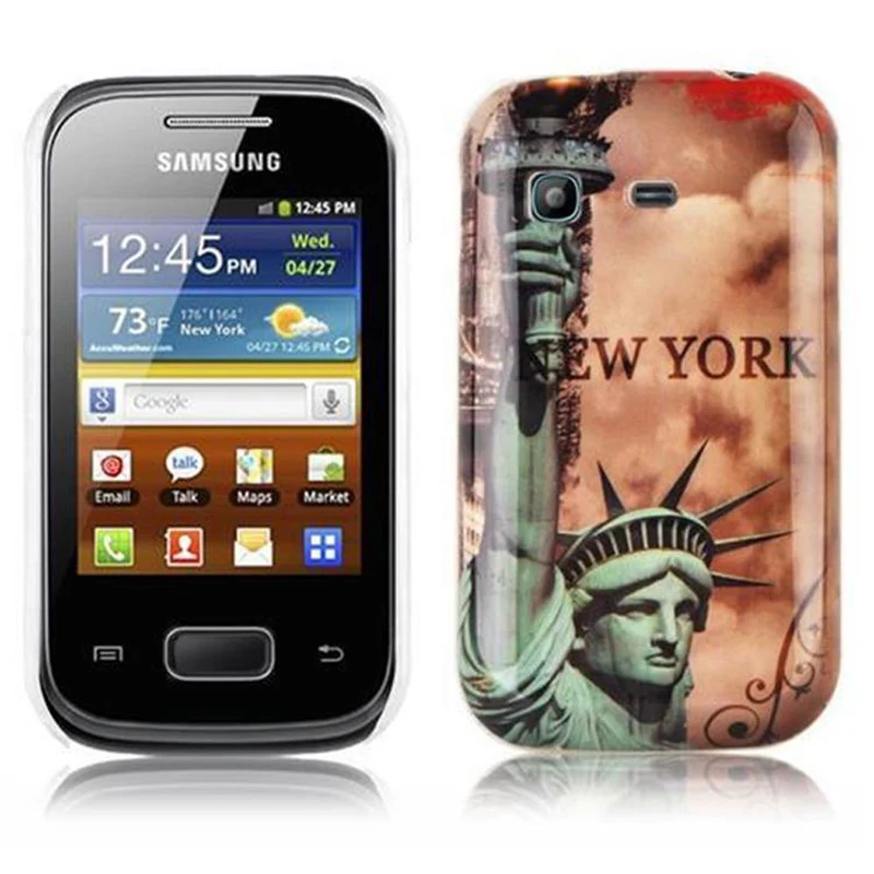 Cadorabo Hülle kompatibel mit Samsung Galaxy POCKET mit STARS AND STRIPES Aufdruck - Hard Case Schutzhülle im trendigen Design