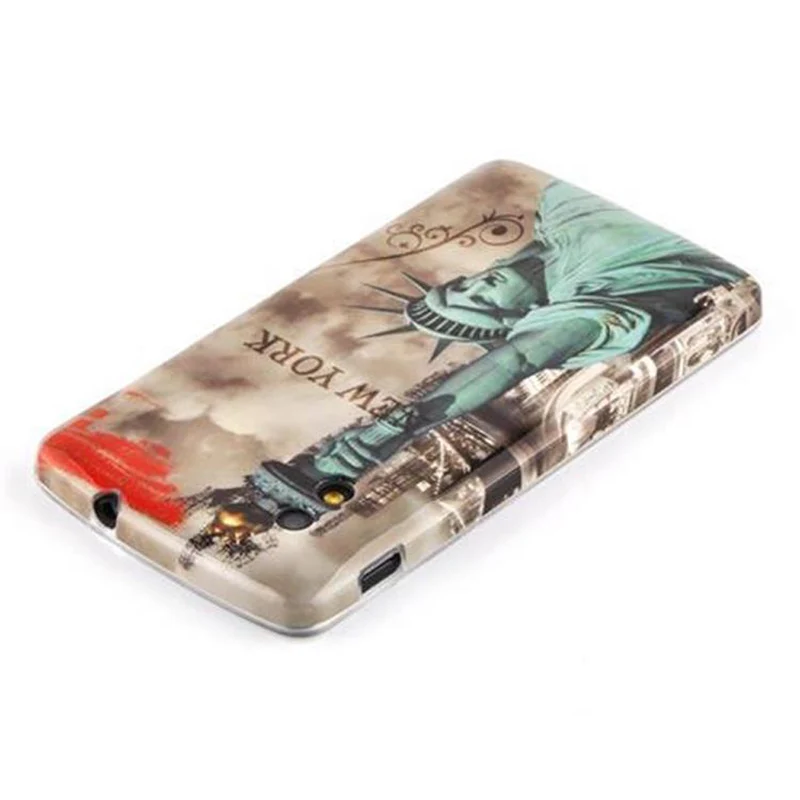 Cadorabo Hülle kompatibel mit LG Google NEXUS 5 mit NEW YORK - FREIHEITSSTATUE Aufdruck - Hard Case Schutzhülle im trendigen Design
