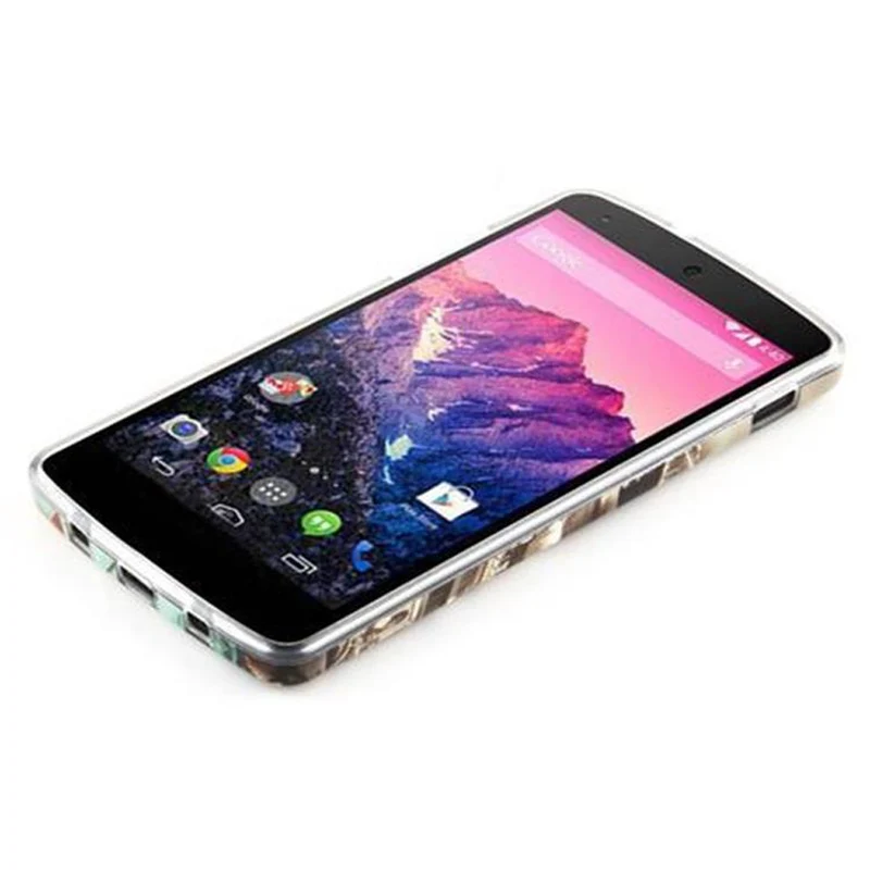 Cadorabo Hülle kompatibel mit LG Google NEXUS 5 mit NEW YORK - FREIHEITSSTATUE Aufdruck - Hard Case Schutzhülle im trendigen Design