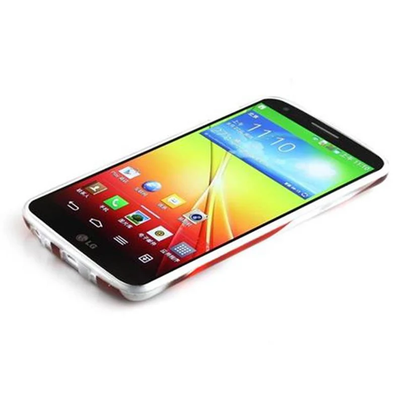 Cadorabo Hülle kompatibel mit LG G2 mit STARS AND STRIPES Aufdruck - Hard Case Schutzhülle im trendigen Design