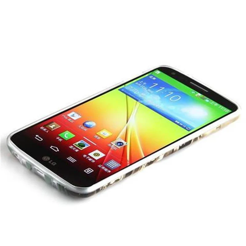 Cadorabo Hülle kompatibel mit LG G2 mit STARS AND STRIPES Aufdruck - Hard Case Schutzhülle im trendigen Design