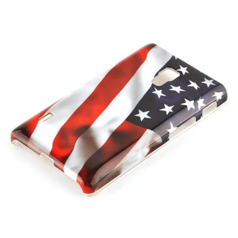 Cadorabo Hülle kompatibel mit LG OPTIMUS L7 II mit STARS AND STRIPES Aufdruck - Hard Case Schutzhülle im trendigen Design