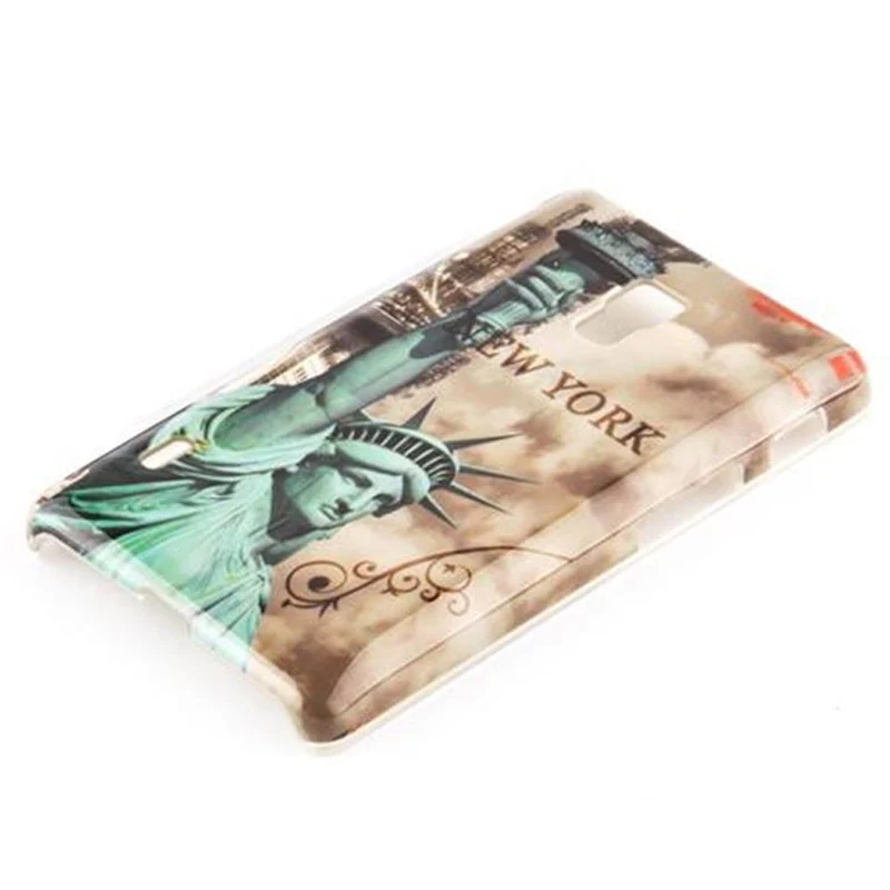 Cadorabo Hülle kompatibel mit LG OPTIMUS L7 II mit STARS AND STRIPES Aufdruck - Hard Case Schutzhülle im trendigen Design